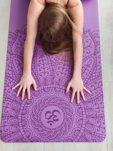 Коврик для йоги PRO Om Purple Yoga Club