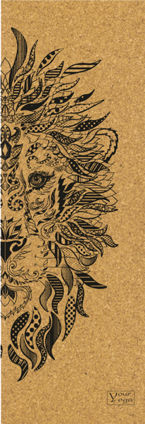 Коврик для йоги пробковый «Lion» Your Yoga